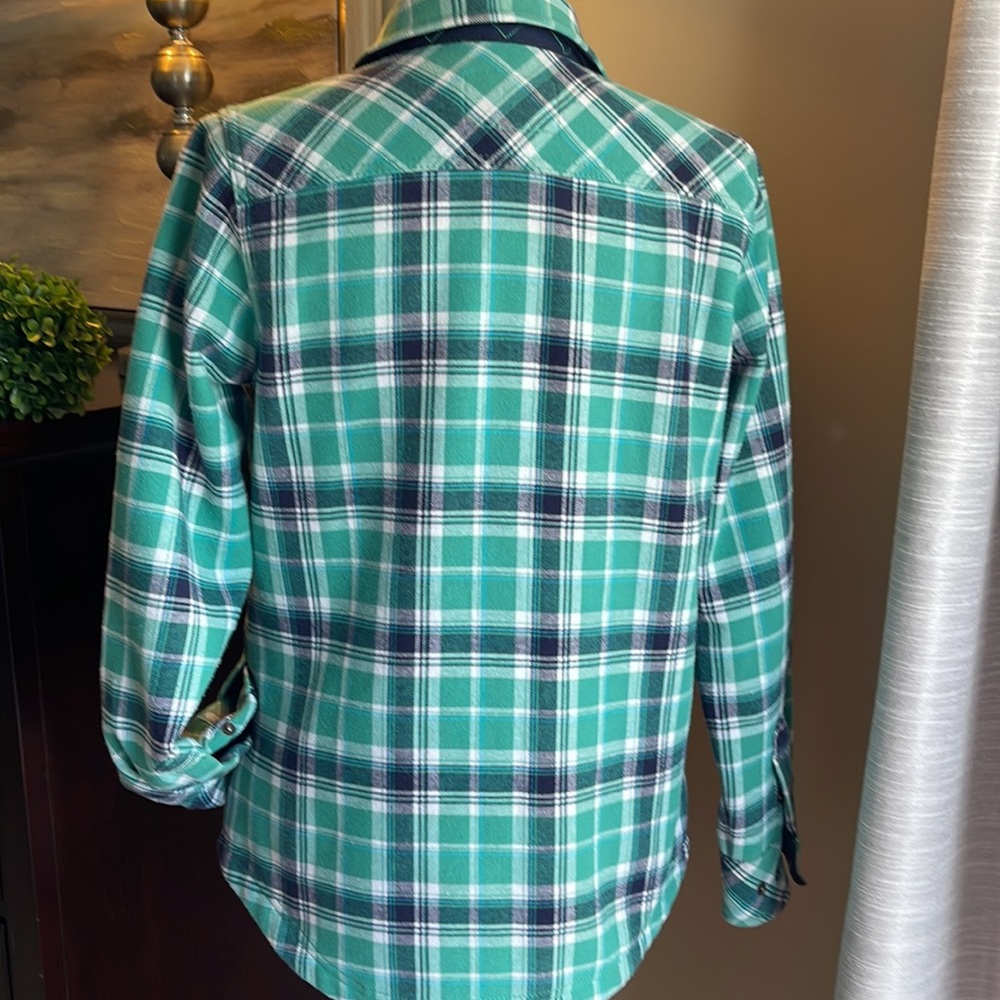 Orvis fleece lined button up pocketed flannel – women’s large - Picture 6 of 10